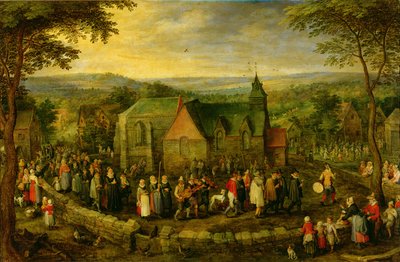 Vita di campagna con scena di matrimonio da Jan the Elder Brueghel